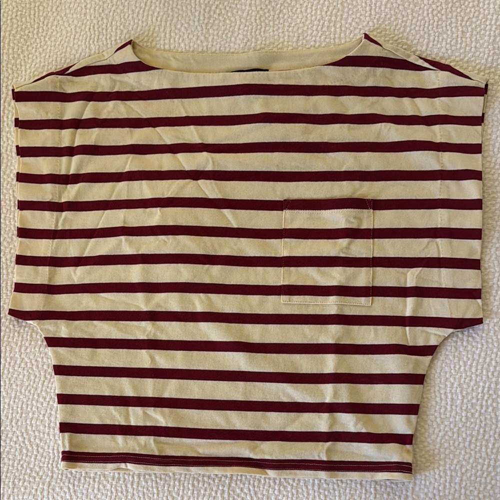 J.Crew Striped Women's Top in Cream and Red